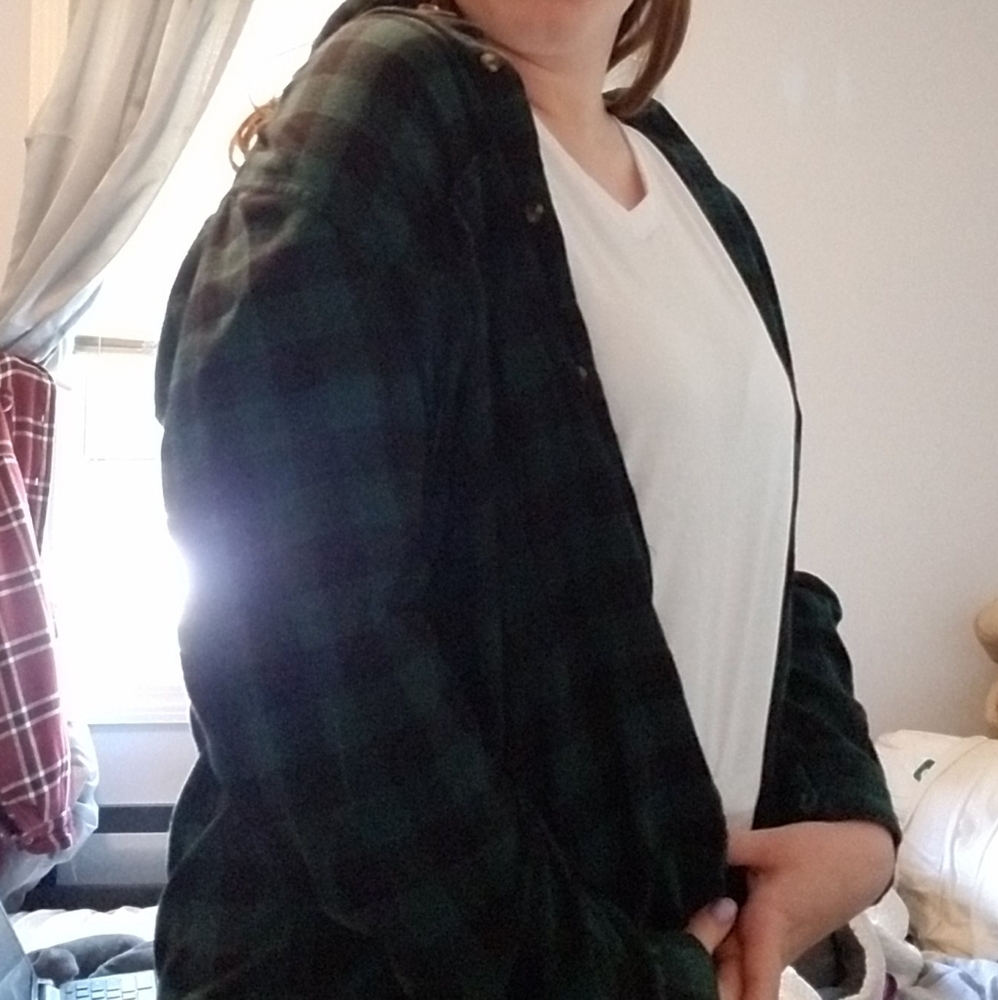 Green and Black wemons flannel